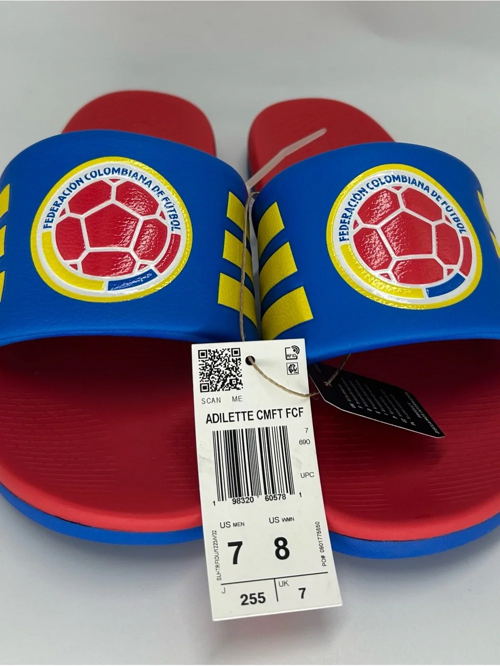 New Adidas Adilette Comfort 2.0 Colombia Slides FCF Men’s Style HQ7421
